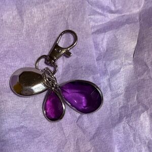 Purple and Silver Keychain or bag Assessory